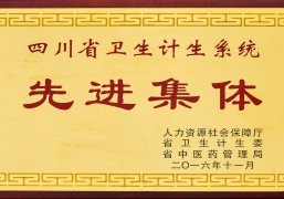 2016四川省衛(wèi)生計生系統(tǒng)先進集體